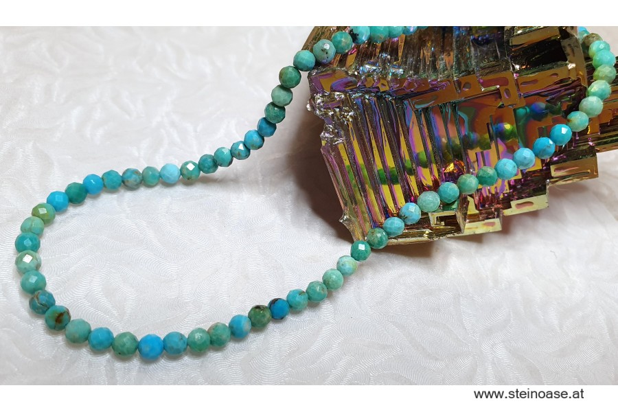 Kette Türkis, 4mm facettiert
